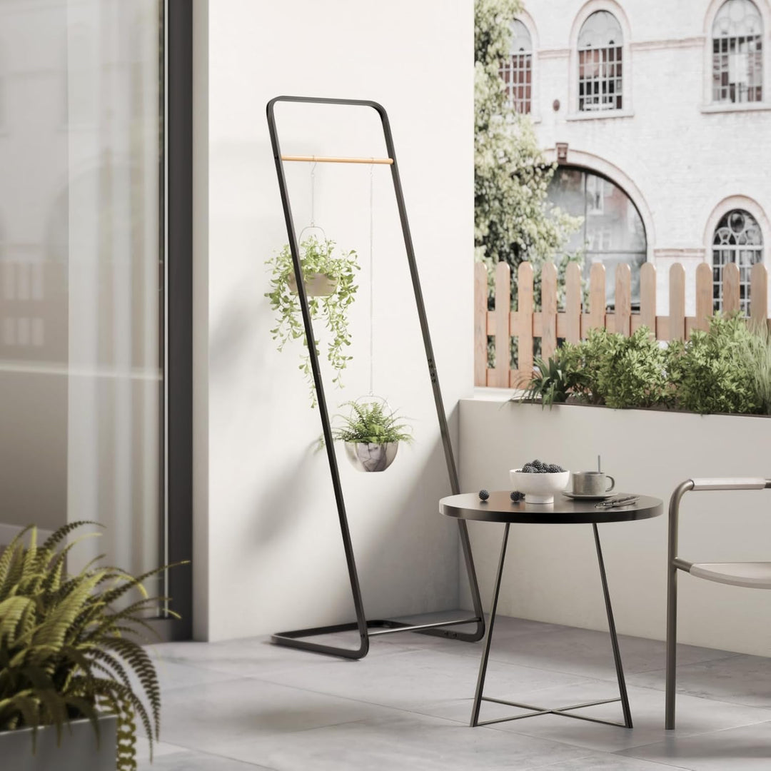 WOLTU Kleiderständer für Schlafzimmer Garderobenständer Metall Kleiderstange für Mäntel, Schwarz 40x