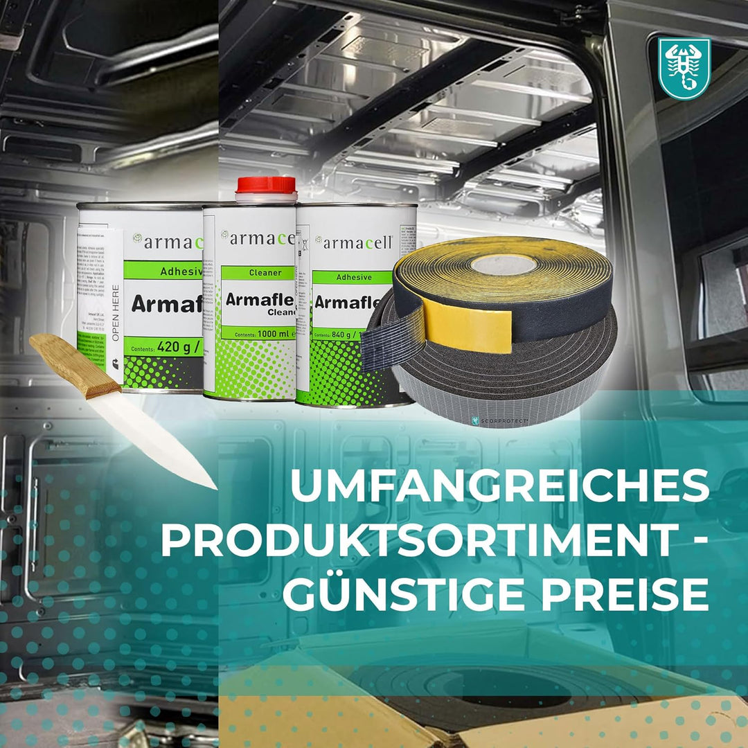 Armaflex Armacell Kleber 520 für Kautschuk-Platten und Schläuche 0,25 Liter Pinseldose + Scorprotect