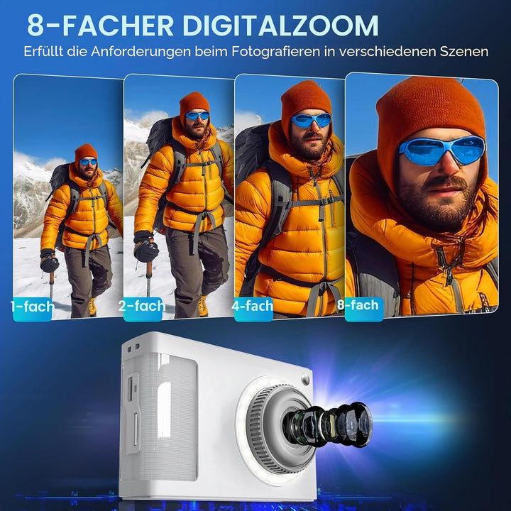Digitalkamera, ARNSSIEN 1080P Vintage Digitalkamera für Kinder, 2,4" Bildschirm mit 16 LED-Fülllicht