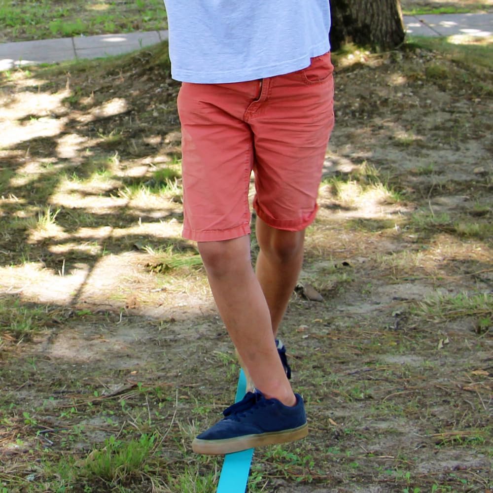 Slackline Gurt 25 m mit Ratsche, Baumschutz und Transporttasche für Anfänger, mittel oder sportlich