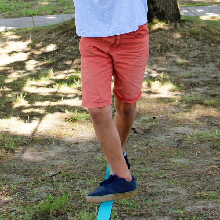 Slackline Gurt 25 m mit Ratsche, Baumschutz und Transporttasche für Anfänger, mittel oder sportlich