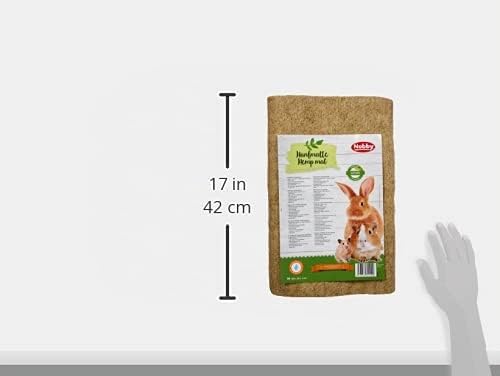 Nobby Hanfmatte für Hamster Nager, 100 x 40 x 1 cm, 1 Stück (Packung mit 2) braun L 100 x B 40 x H 1