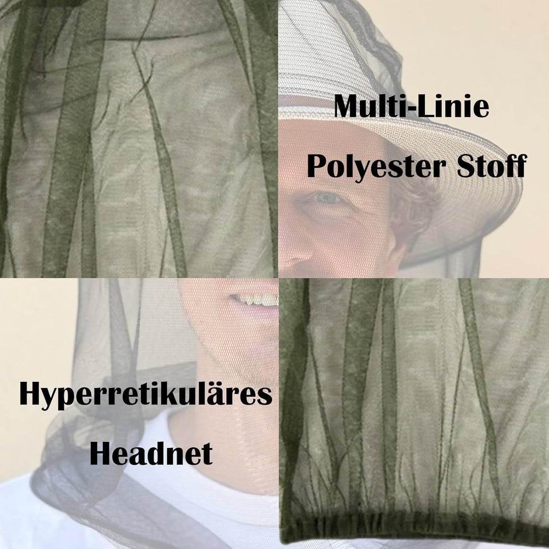 5 Stück Mückennetz Kopf, Mückenschutz Schottland, Moskitonetz Kopf, Mückenschutz Outdoor Kopfnetz, H