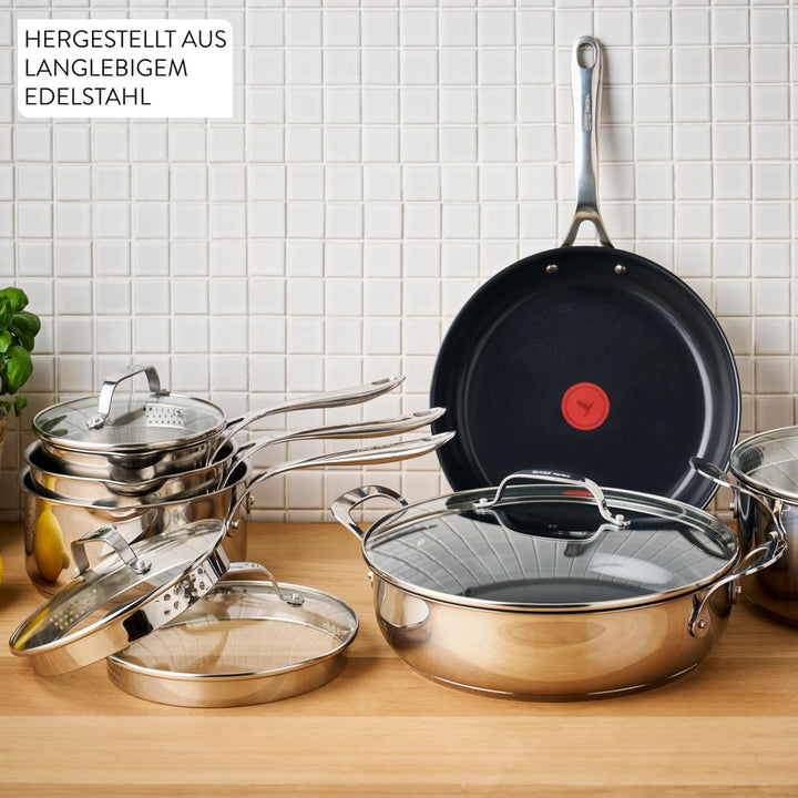 Jamie Oliver by TEFAL Direct Cook Bratpfanne 28 cm, inkl. Pfannenschoner, keramische Antihaftoberflä