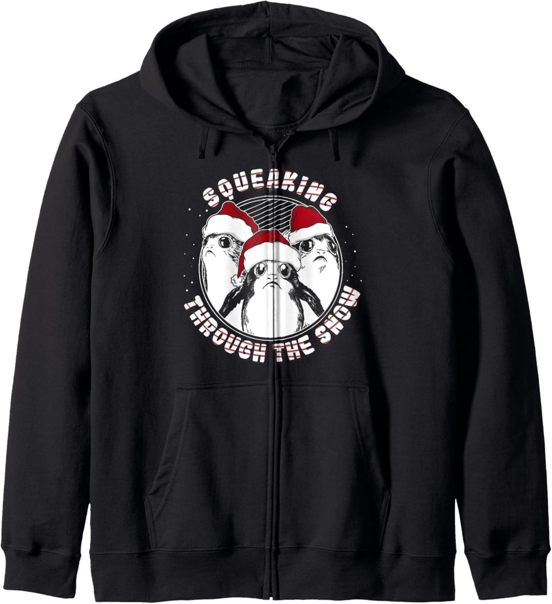 Star Wars Porg Squeaking Through Snow Christmas Kapuzenjacke