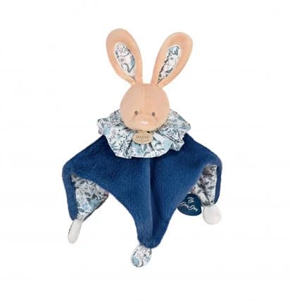 Doudou et Compagnie - Kuscheltier Hase – Kuscheltier mit Kugel – Blau – 25 cm – DC3936 Blau Blauer H