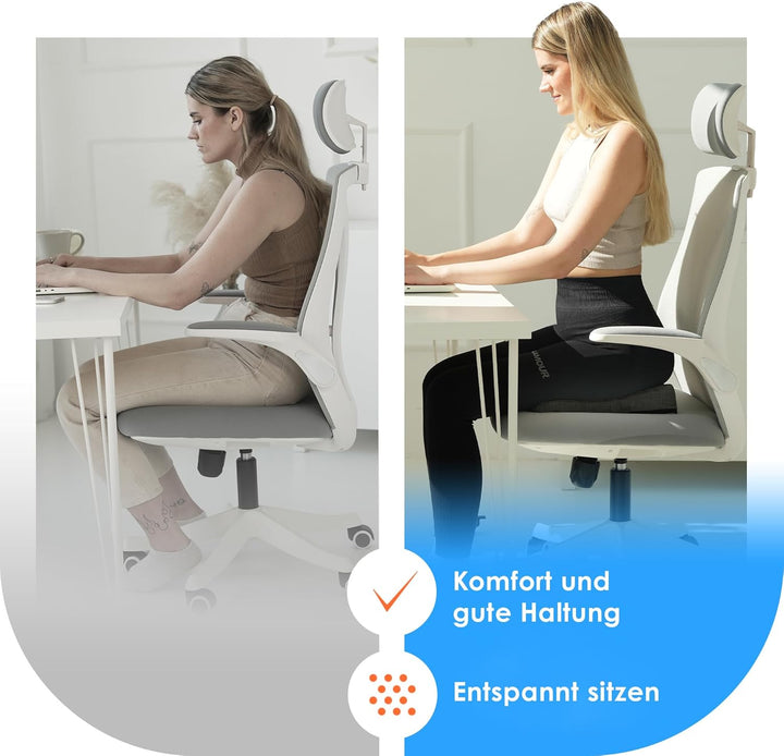 DYNMC you Keilkissen Stuhl Mittelhart H3 - Test SEHR GUT - mit Physiotherapeuten Entwickelt - Ergono