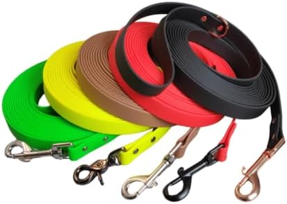 15m Lange Biothane Schleppleine mit Handschlaufe | Extra Bequeme 19mm Breite für mittelgrosse & gros