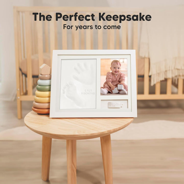 KeaBabies Baby Handabdruck und Fussabdruck Set - Gipsabdruck Hand und Fuss für Neugeborene, Bilderra