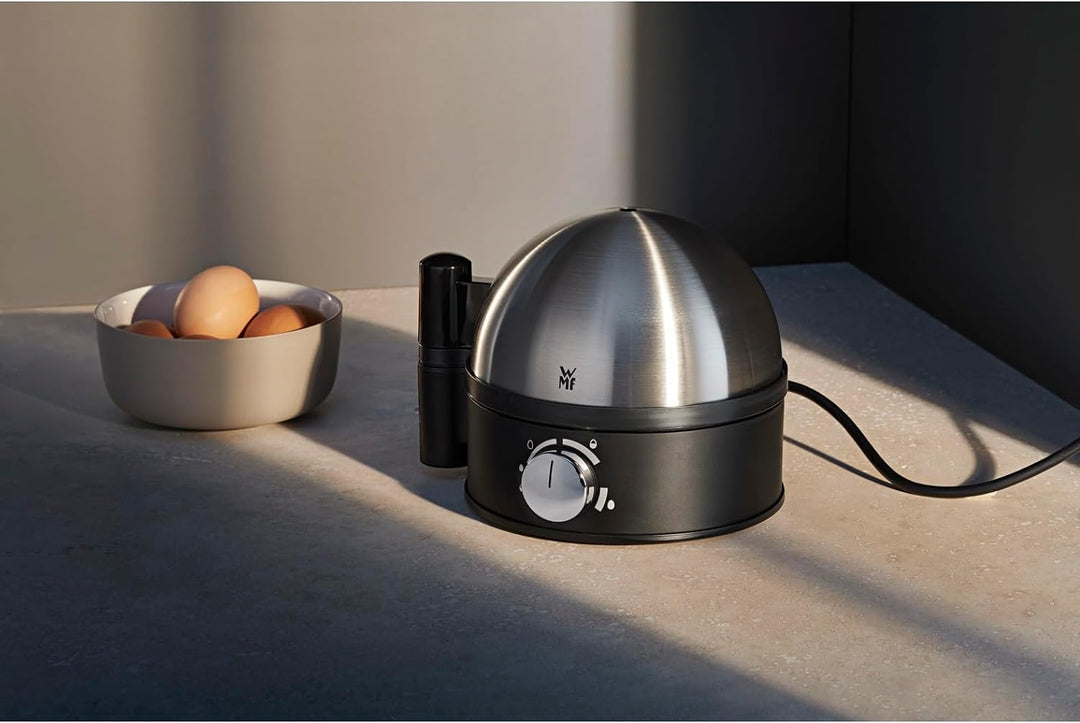 WMF Stelio Eierkocher Edelstahl, Eierkocher 1 Ei -7 Eier, 38 Watt, Härtegradeinstellung, Fortkochstu