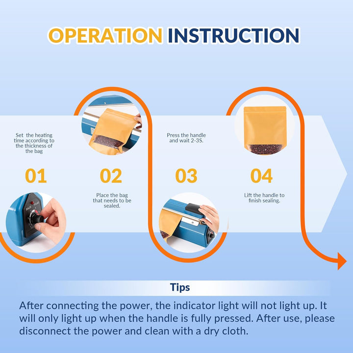 Hanchen Impulse Heisssigelmaschine 400mm (15,7 Zoll) Impuls Folienschweissgerät Tragbare Kleine Heis