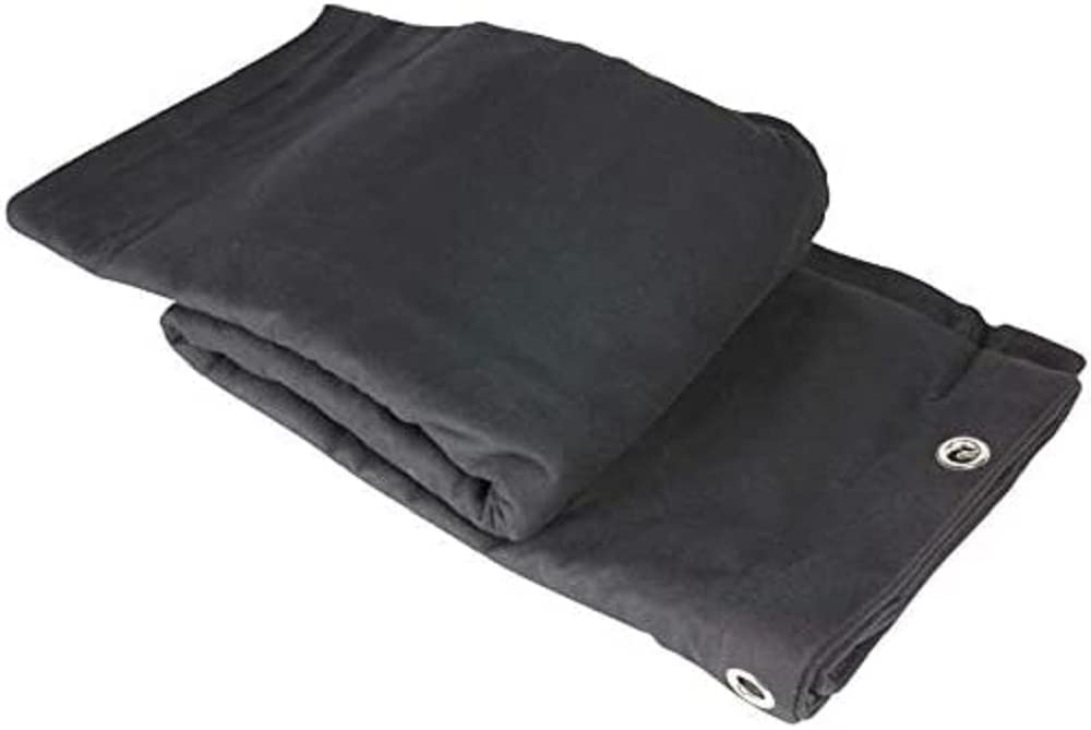Adam Hall Accessories Bühnenmolton B1 schwarz mit Ösen brüniert 3 x 5 m, 3 x 5 m