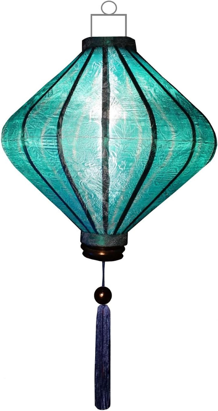 Lampionsenzo Asia Seide Lampion Diamant Türkis by