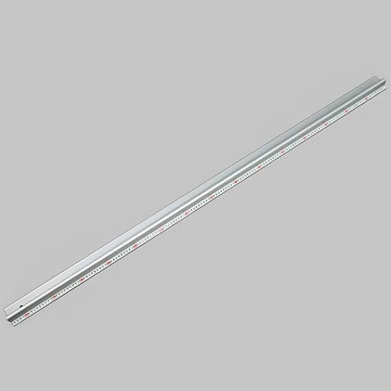 Schneidelineal 155 cm, Aluminium, Sicherheitslineal mit Fingerschutz, Stahlkante und Anti-Rutsch-Bes