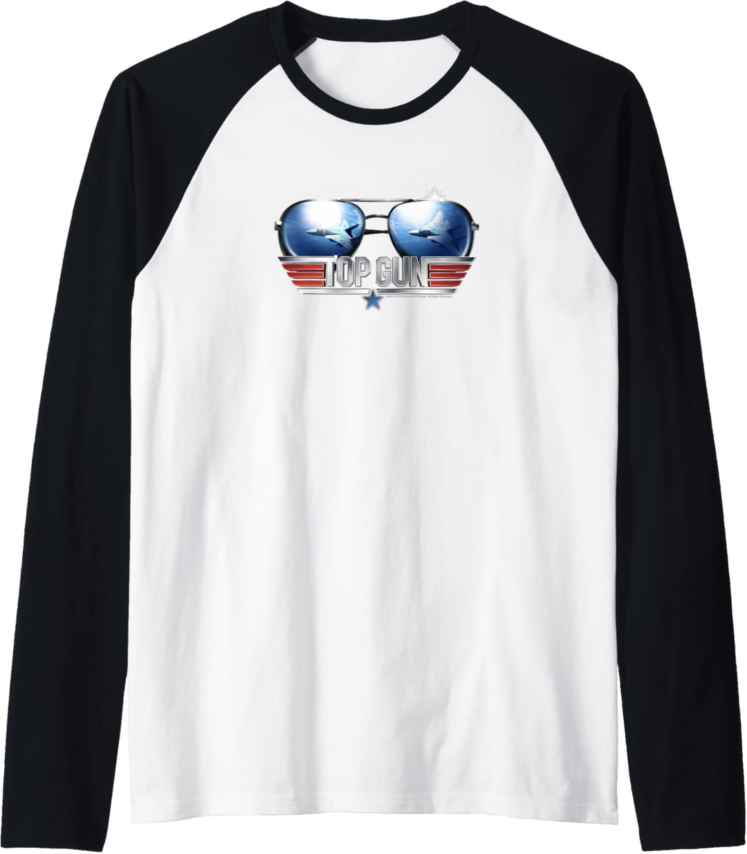 Top Gun Sonnen Pilotenbrille Reflektierendes Raglan