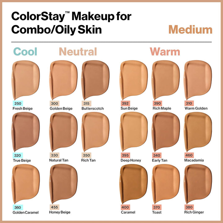 REVLON - ColorStay Makeup for Combination/Oily Skin 380 Rich Ginger - 1 fl. oz (30 ml)