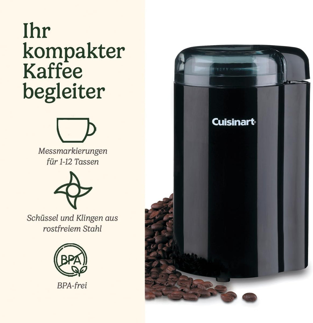 Cuisinart Kaffeemühle | Kompakte Kaffeemühle für zu Hause | 1-12 Tassen | Verschiedene Mahlgrade - F