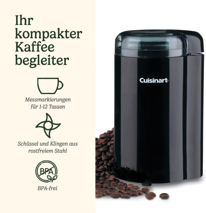 Cuisinart Kaffeemühle | Kompakte Kaffeemühle für zu Hause | 1-12 Tassen | Verschiedene Mahlgrade - F
