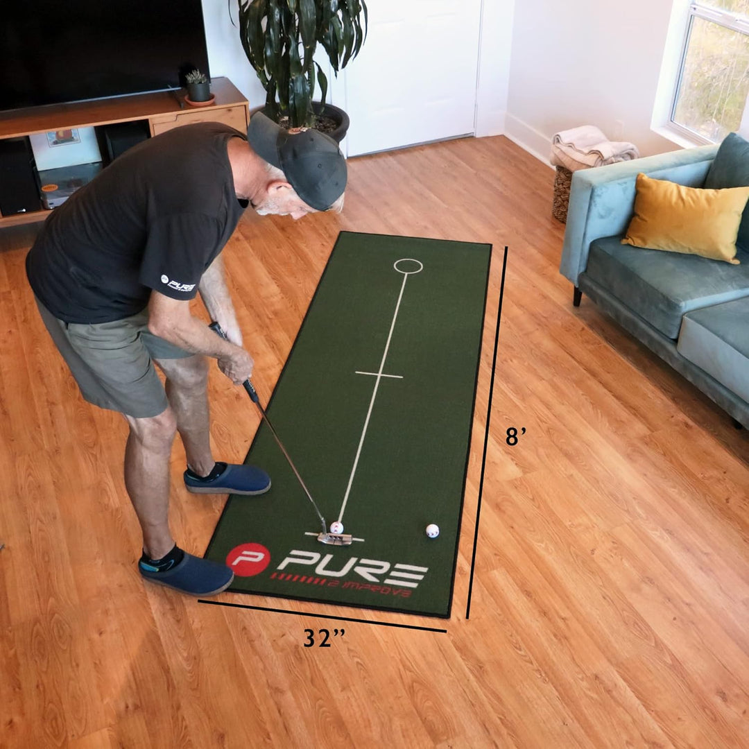 Pure2Improve Unisex-Adult Golf Puttingmatte 237x80cm Grün, 237x80cm Grün