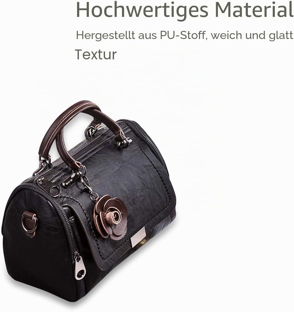 NICOLE & DORIS Damen handtaschen Leder Damen Schultertasche Blumen Henkeltasche Umhängetaschen für D