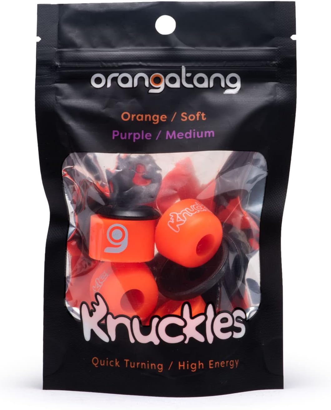 Orangatang Knuckles Longboard Skateboard Truck Lenkgummis (4er Set) Orange, Soft, Orange, Soft