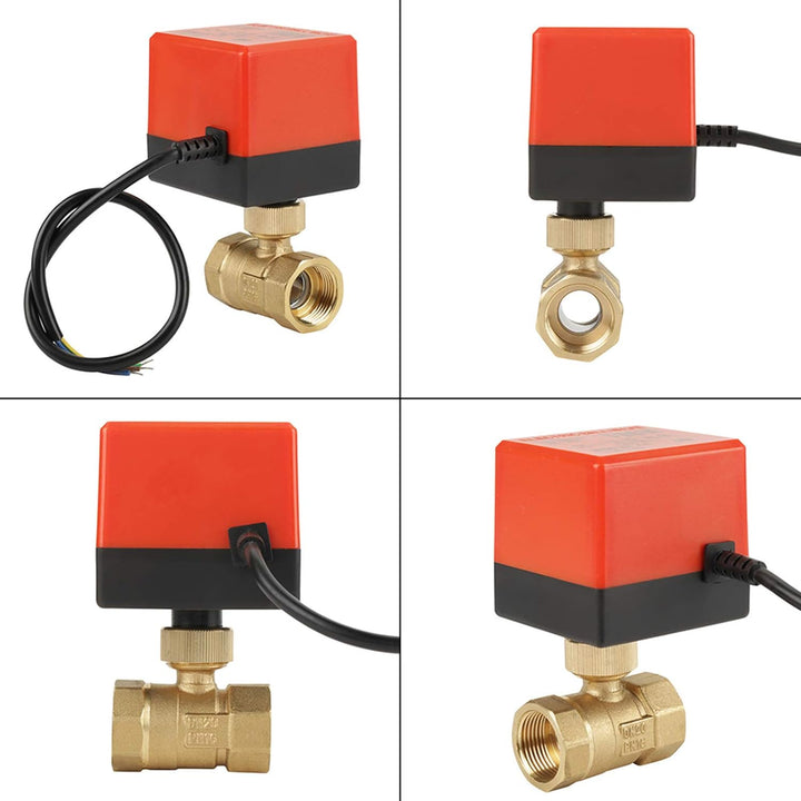 DC 12V G3 / 4 "DN20 Messing 2-Wege-Motorventil mit elektrischer Kugel für die Durchflussregelung, mo
