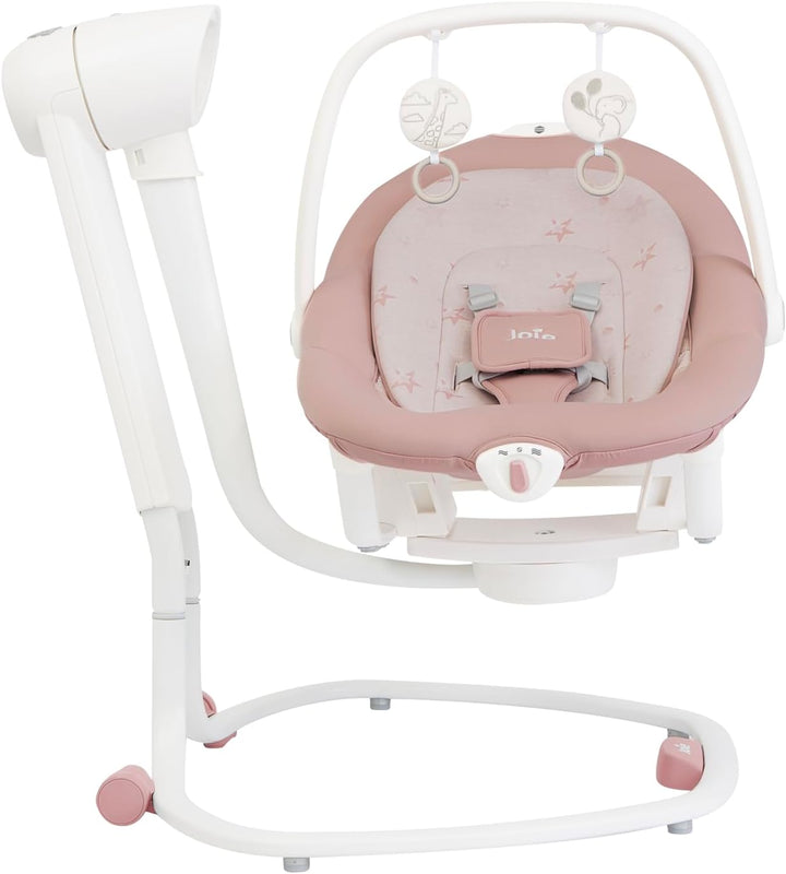 Joie Serina 2-in-1 Babyschommel, Afneembare wipstoel, 6 schommelsnelheden, 3 ligstanden, Speelboog –