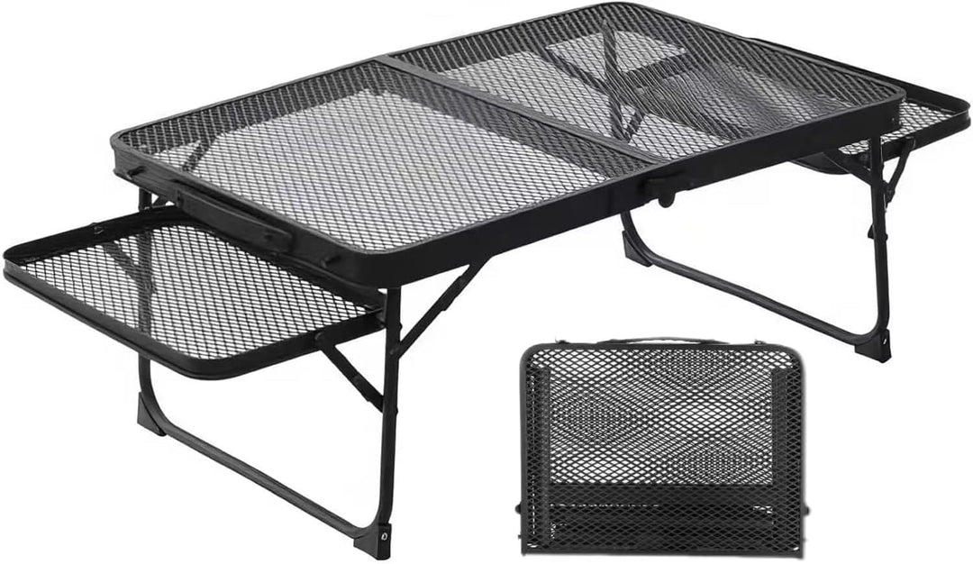 Klappbarer Grilltisch, Tragbarer Picknicktisch Für Den Aussenbereich Mit Erweiterungsplatten Auf Bei