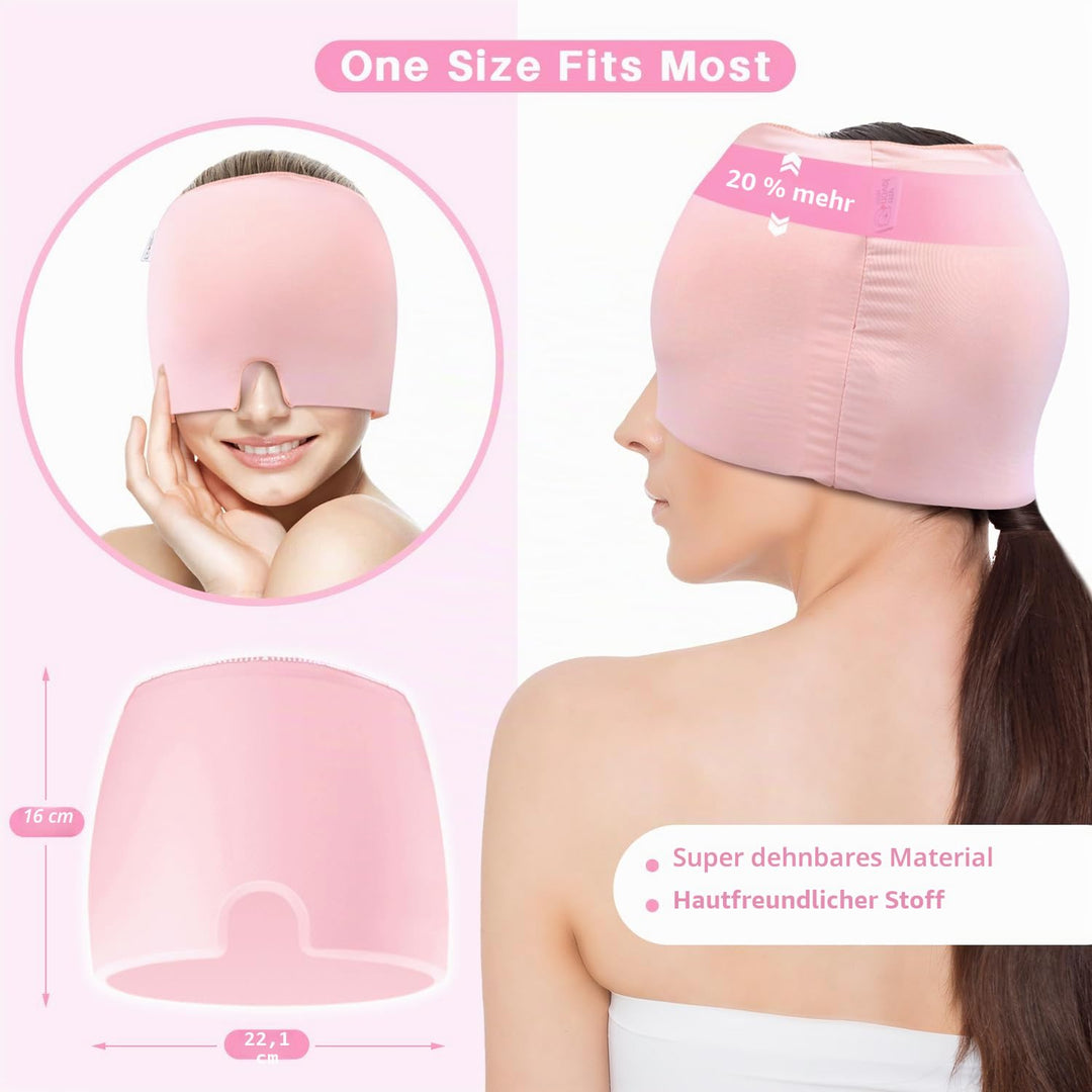 my novel things 2 Stück Migräne Maske und Augenmaske Kühlend, Migräne Kühlmaske, Migraine Relief Cap