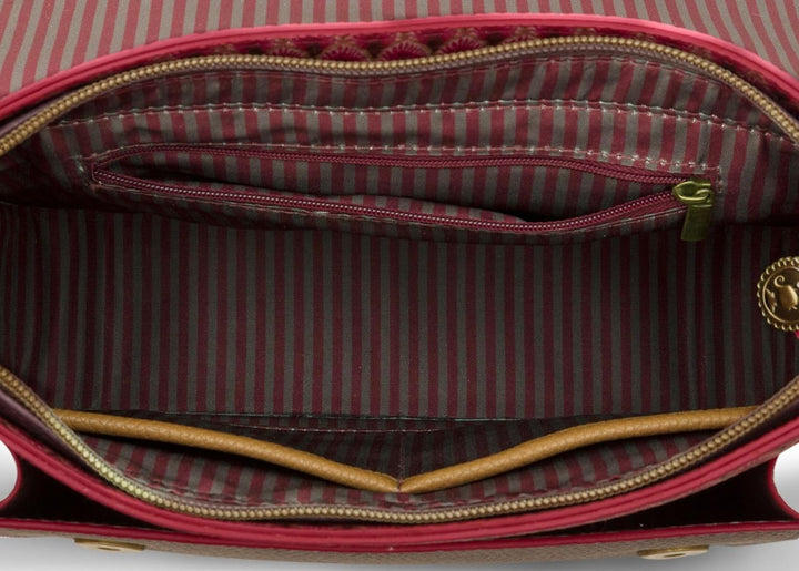 PiP Studio Cross Body Flap Kyoto Festival Dark Pink 25x7x20cm