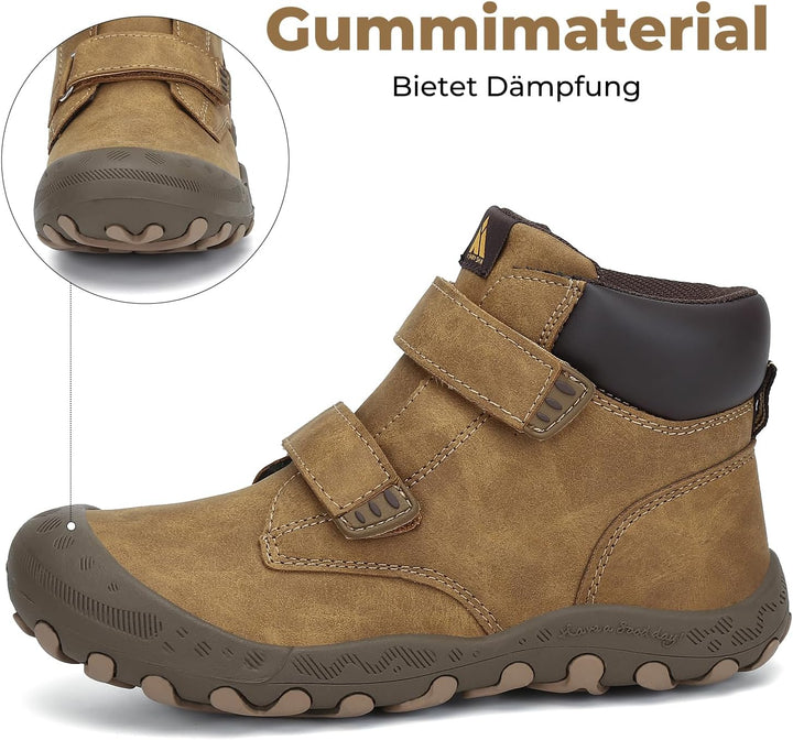 Mishansha Kinder Wanderschuhe Trekking Wanderstiefel Outdoor Trekkingschuhe 27 EU Braun, 27 EU Braun