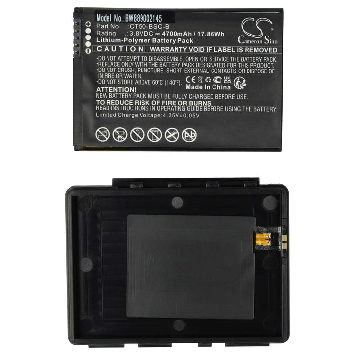 vhbw Akku kompatibel mit Honeywell Dolphin CT65, CT60 Mobilcomputer PDA Scanner (4700 mAh, 3,8 V, Li