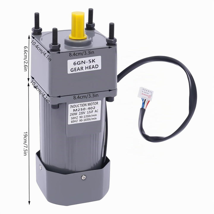 Getriebemotor 220V &amp; 250W Schneckengetriebemotor mit Drehzahlregler, Schneckengetriebe Motor Einstel