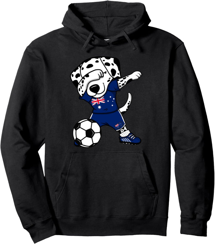 Dabbing Dalmatiner Australien Fussball Australische Flagge Pullover Hoodie