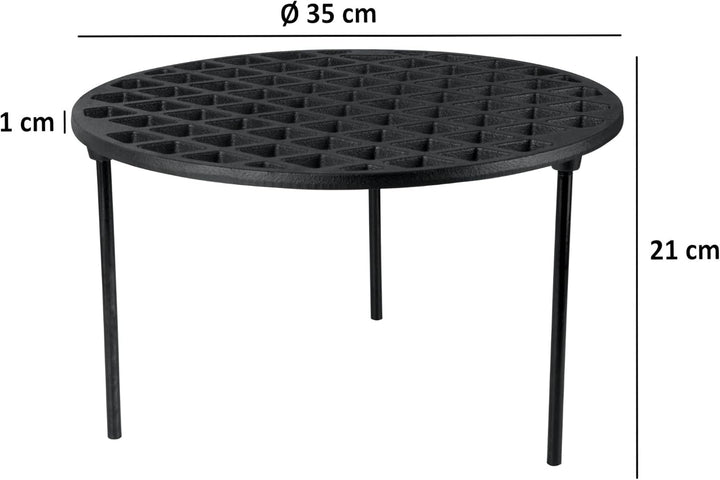 BBQ-Toro Gusseisen Grillrost Ø 35 cm mit 3 Beinen | rund | Dutch Oven Untersetzer, Grill Zubehör | D