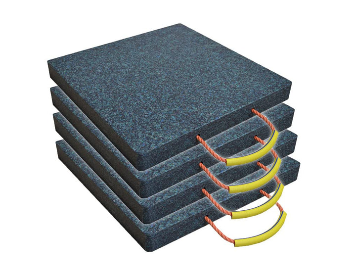 4 Stück Abstützplatten 500x500x60mm, 20t, Unterlegplatten, Kranplatten, Kranabstützplatten,