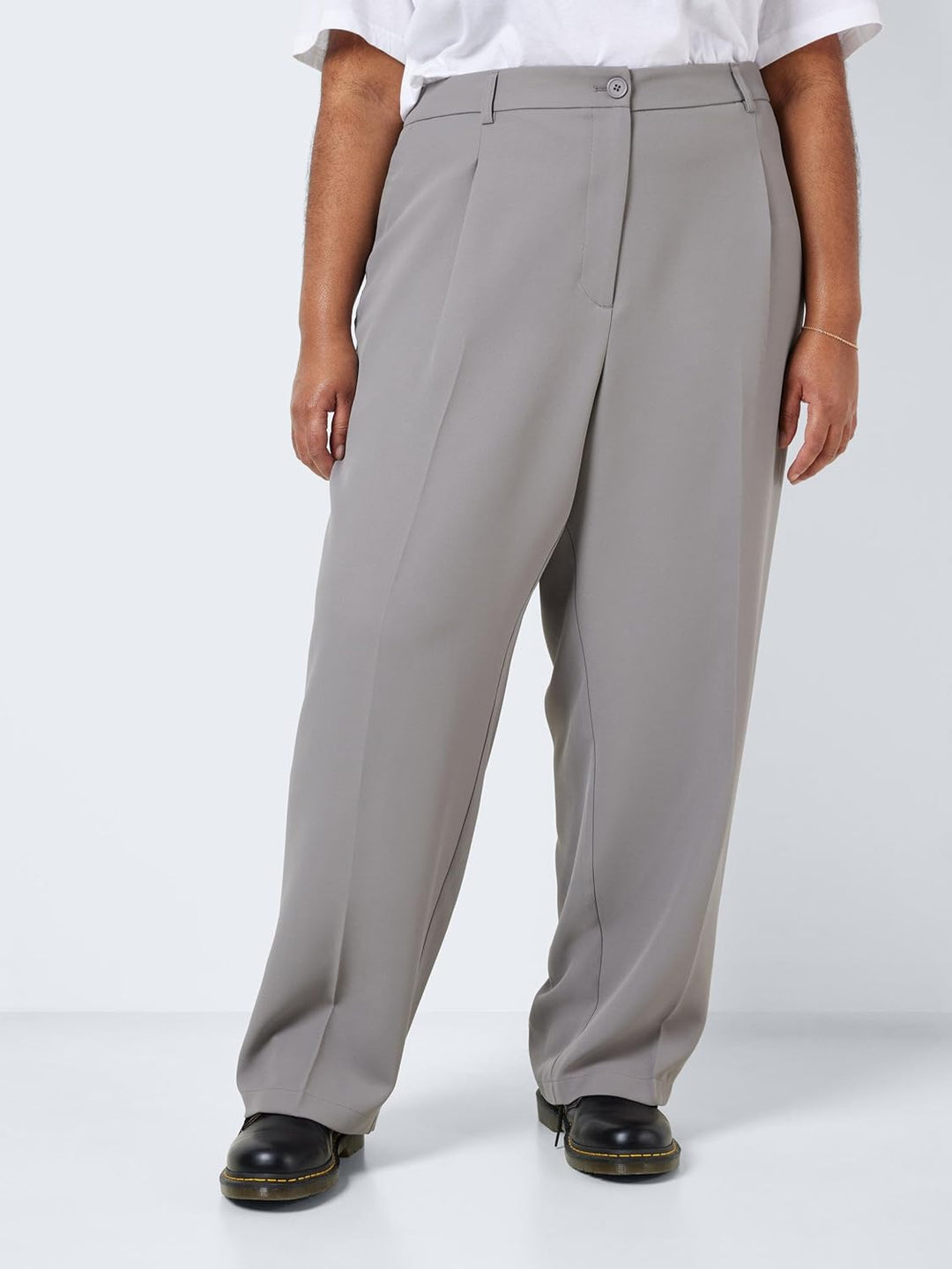 Noisy may Damen Nmdrewie Hw Straight Pants Ko Curve Hose 48 Titanium, 48 Titanium
