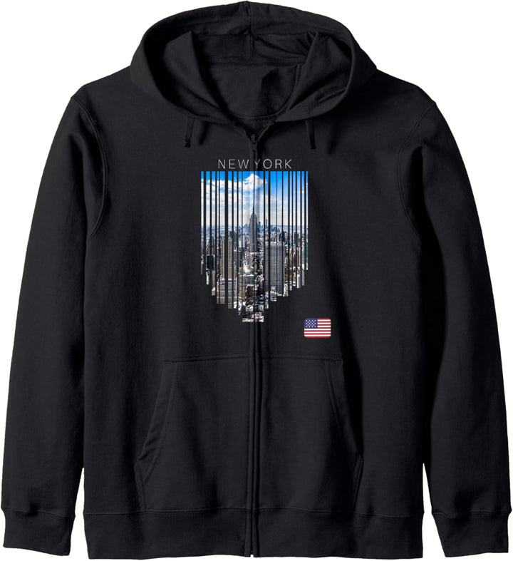 New York USA Flagge Kapuzenjacke