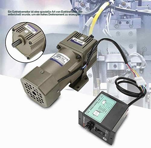 AC 220V 90W Motor mit einstellbarer Drehzahl Stufenlos regelbarer Frequenzumrichtermotor mit Getrieb