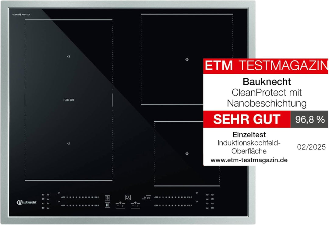 Bauknecht BS 5760C CPFT Induktions-Kochfeld / 60 cm/CleanProtect – mühelose Reinigung nur mit Wasser