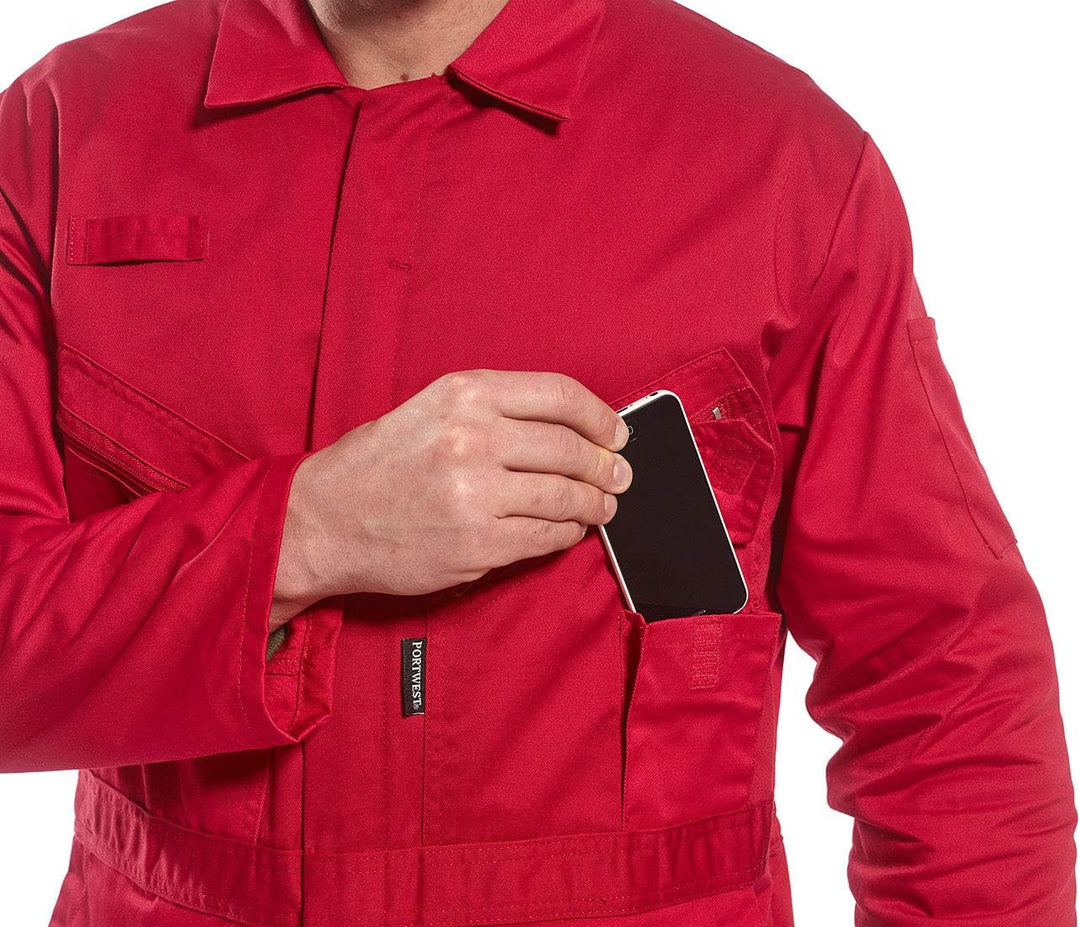 Portwest Overall Liverpool, Grösse: XXXL, Farbe: Rot, C813RERXXXL 3XL Rot, 3XL Rot