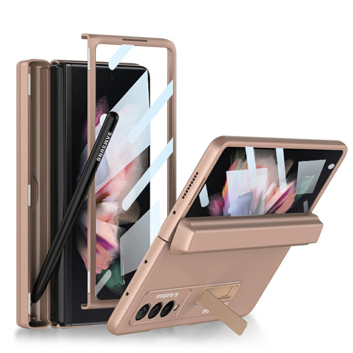 COQUE Galaxy Z Fold 3 Hülle, Shell-Membran Integriertes Scharnier All-Inclusive-Handyhülle mit verst