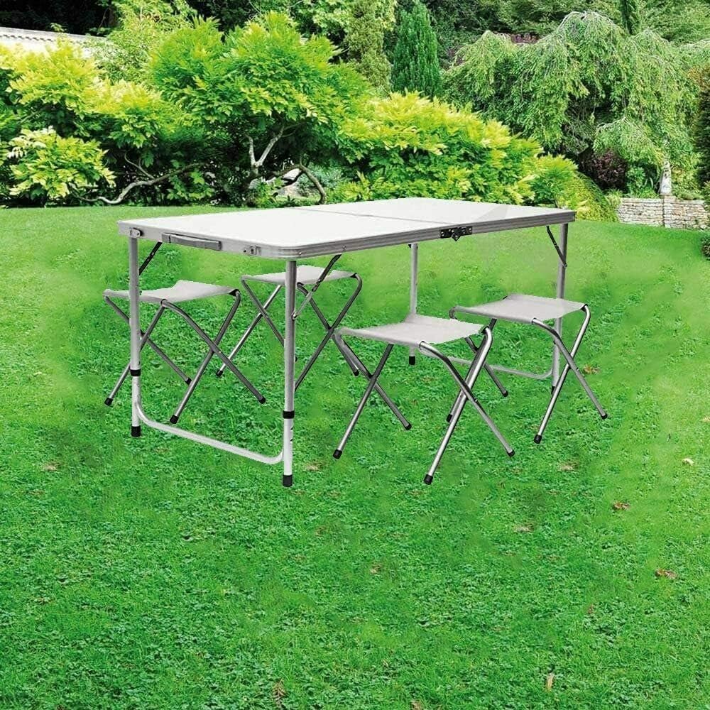 Klappbarer Campingtisch für drinnen und draussen, 120 cm, extra stark, Buffet, Hochzeit, Markt, Gart