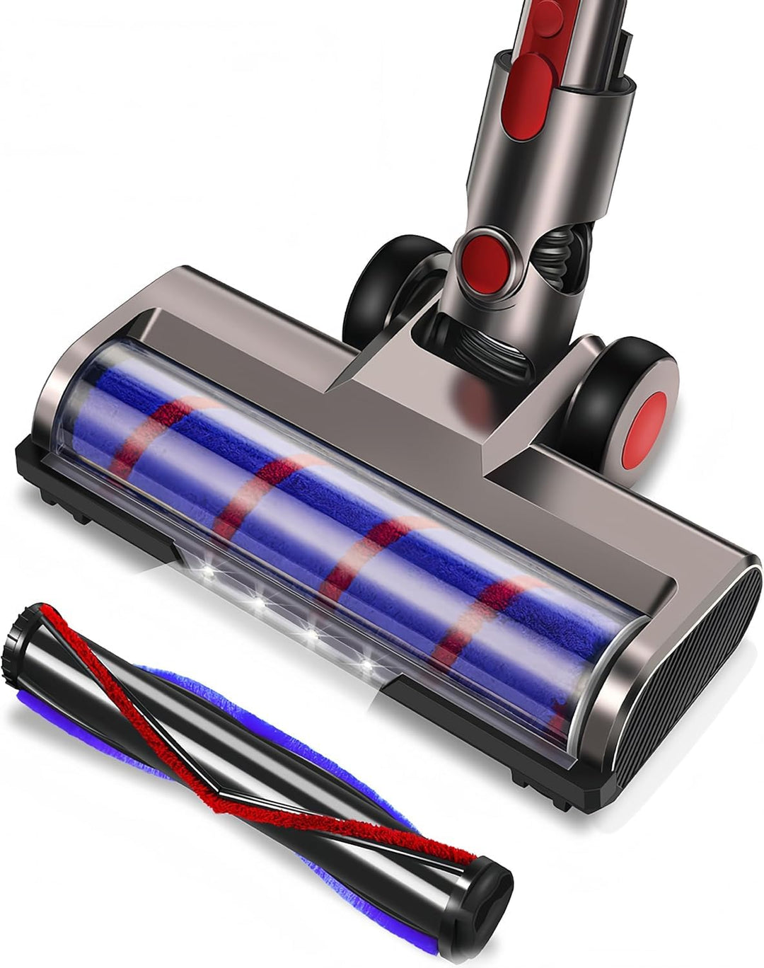 Staubsaugerkopf-Ersatz für Dyson V7 V8 V15 V10 V11 SV14 SV12 SV11 SV10 Staubsauger mit 4 LED-Scheinw
