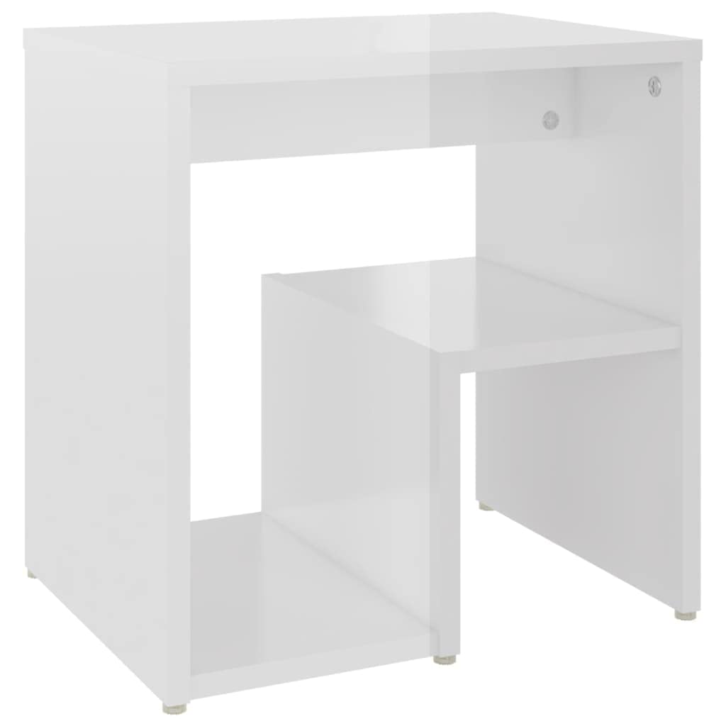 vidaXL Nachttisch mit Regal Nachtschrank Nachtkonsole Nachtkommode Schlafzimmer Schrank Kommode Beis