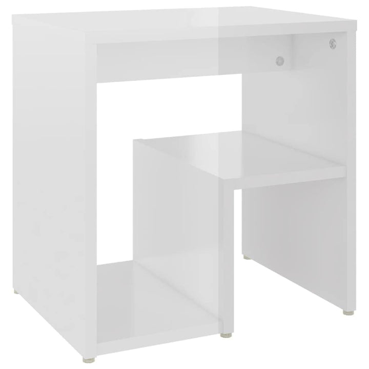 vidaXL Nachttisch mit Regal Nachtschrank Nachtkonsole Nachtkommode Schlafzimmer Schrank Kommode Beis