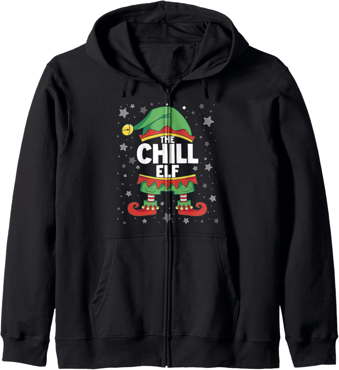 Chill Elf T-Shirt, passendes Familien-Weihnachtself-Outfit Kapuzenjacke