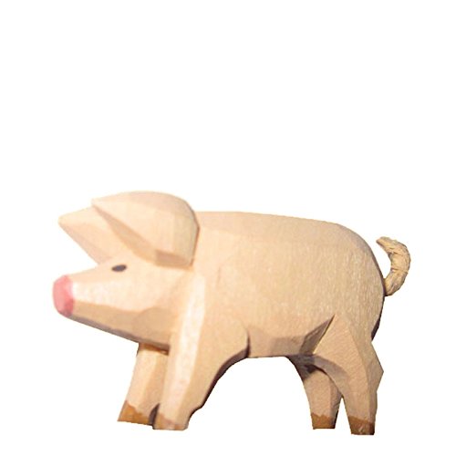 Ferkel Krippenfigur mit Baumwollbeutel