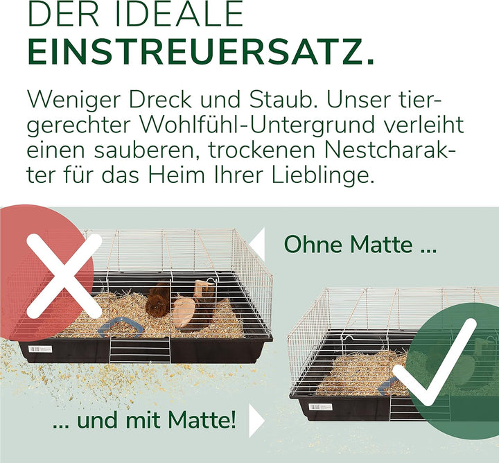 Natursache 5 Nagermatten aus Hanf, 100 x 40 x 0,5cm I Hanfmatten für Hasenstall, Kaninchenhaus, Hams