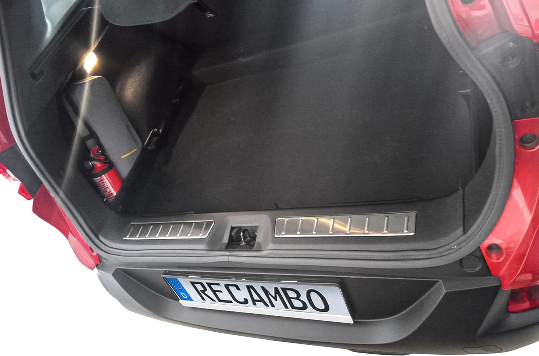 RECAMBO Ladekantenschutz Edelstahl kompatibel für Renault Kadjar | BJ 2015-2022 - matt gebürstet mit